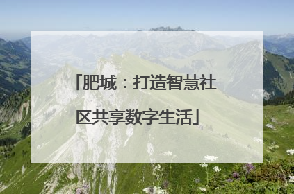 肥城：打造智慧社区共享数字生活