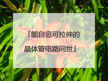 能自愈可拉伸的晶体管电路问世