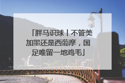 胖马识球丨不管美加墨还是西葡摩，国足唯留一地鸡毛