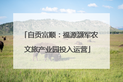 自贡富顺：福源灏军农文旅产业园投入运营