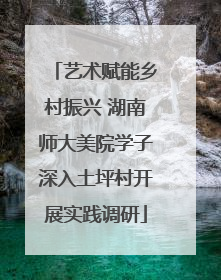 艺术赋能乡村振兴 湖南师大美院学子深入土坪村开展实践调研