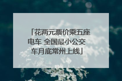 花两元票价乘五座电车 全国最小公交车月底常州上线