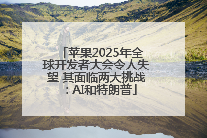 苹果2025年全球开发者大会令人失望 其面临两大挑战：AI和特朗普