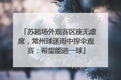 苏超场外观赛区座无虚席，常州球迷雨中撑伞观赛：希望能进一球