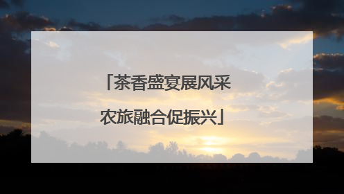 茶香盛宴展风采 农旅融合促振兴