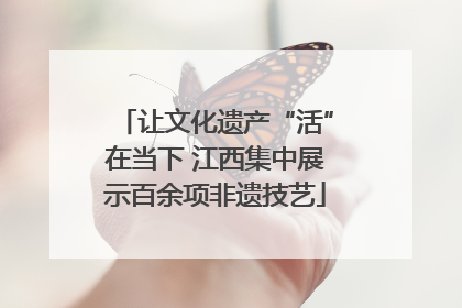 让文化遗产“活”在当下 江西集中展示百余项非遗技艺