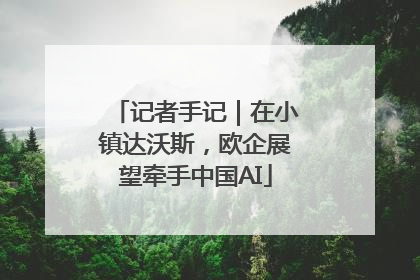 记者手记｜在小镇达沃斯，欧企展望牵手中国AI