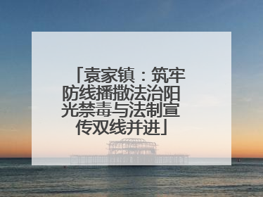 袁家镇：筑牢防线播撒法治阳光禁毒与法制宣传双线并进