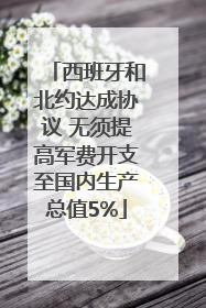 西班牙和北约达成协议 无须提高军费开支至国内生产总值5%
