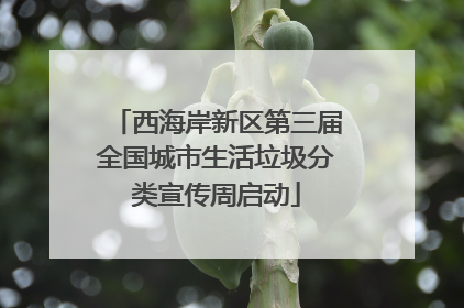 西海岸新区第三届全国城市生活垃圾分类宣传周启动