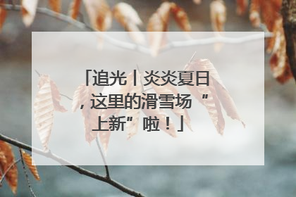 追光丨炎炎夏日，这里的滑雪场“上新”啦！