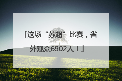 这场“苏超”比赛，省外观众6902人！