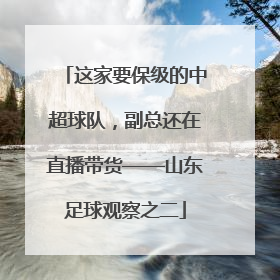 这家要保级的中超球队，副总还在直播带货——山东足球观察之二