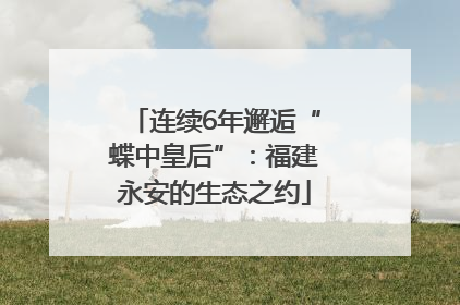 连续6年邂逅“蝶中皇后”：福建永安的生态之约