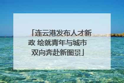 连云港发布人才新政 绘就青年与城市双向奔赴新图景