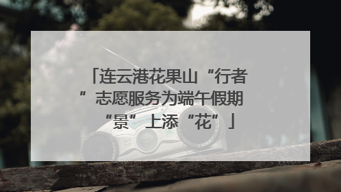 连云港花果山“行者”志愿服务为端午假期“景”上添“花”