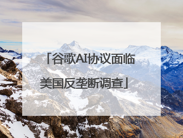 谷歌AI协议面临美国反垄断调查