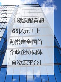 资源配置超65亿元！上海搭建全国首个政企协同体育资源平台