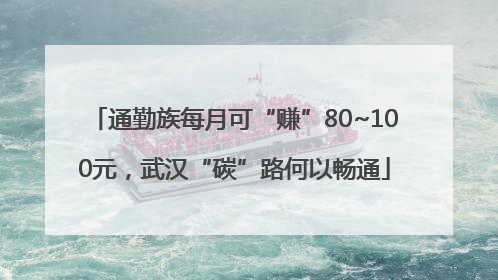 通勤族每月可“赚”80~100元，武汉“碳”路何以畅通