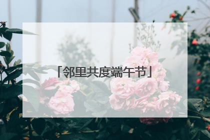 邻里共度端午节