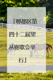 郫都区第四十二届望丛赛歌会举行