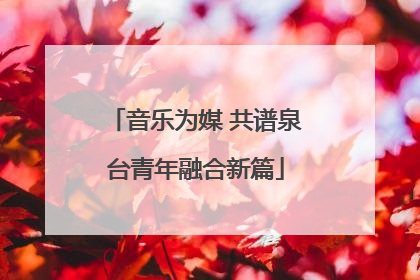 音乐为媒 共谱泉台青年融合新篇