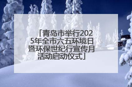 青岛市举行2025年全市六五环境日暨环保世纪行宣传月活动启动仪式