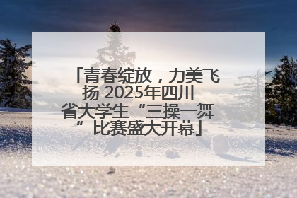 青春绽放，力美飞扬 2025年四川省大学生“三操一舞”比赛盛大开幕
