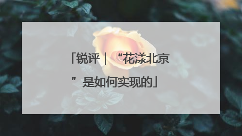 锐评｜“花漾北京”是如何实现的