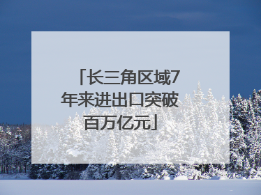 长三角区域7年来进出口突破百万亿元