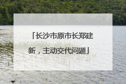 长沙市原市长郑建新，主动交代问题