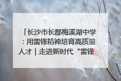 长沙市长郡梅溪湖中学：用雷锋精神培育高质量人才｜走进新时代“雷锋传人 长沙榜样”