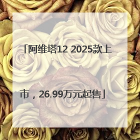 阿维塔12 2025款上市，26.99万元起售