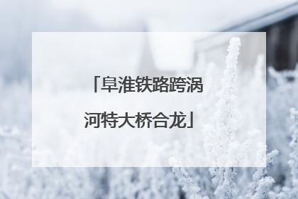 阜淮铁路跨涡河特大桥合龙