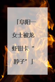 阜阳一女士被龙虾钳卡“脖子”