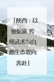 陕西：以赛促旅 传统武术与自然生态双向奔赴