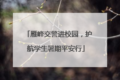 雁峰交警进校园，护航学生暑期平安行