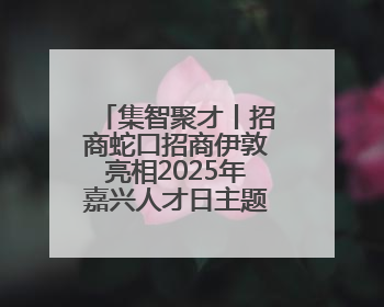 集智聚才丨招商蛇口招商伊敦亮相2025年嘉兴人才日主题活动现场