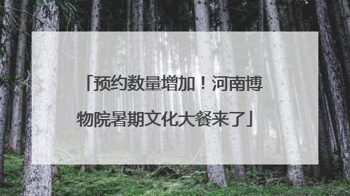 预约数量增加！河南博物院暑期文化大餐来了