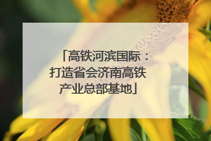 高铁河滨国际：打造省会济南高铁产业总部基地