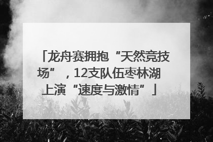 龙舟赛拥抱“天然竞技场”，12支队伍枣林湖上演“速度与激情”