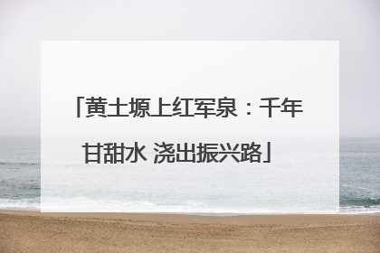 黄土塬上红军泉：千年甘甜水 浇出振兴路