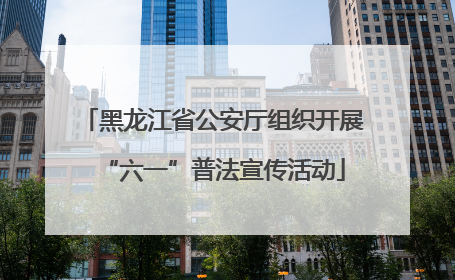 黑龙江省公安厅组织开展“六一”普法宣传活动