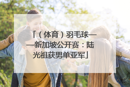 （体育）羽毛球——新加坡公开赛：陆光祖获男单亚军