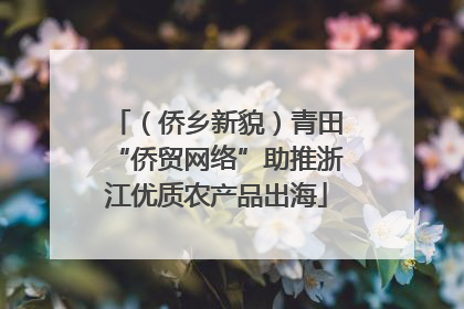（侨乡新貌）青田“侨贸网络”助推浙江优质农产品出海