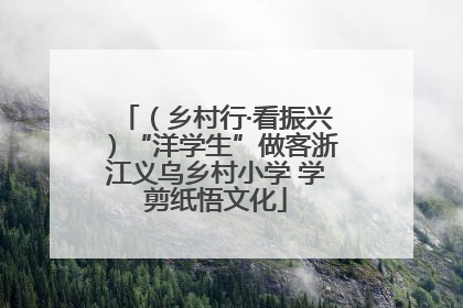 （乡村行·看振兴）“洋学生”做客浙江义乌乡村小学 学剪纸悟文化