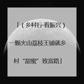 （乡村行·看振兴）一颗火山荔枝王铺就乡村“甜蜜”致富路
