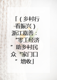 （乡村行·看振兴）浙江嘉善：“零工经济”助乡村民众“家门口”增收