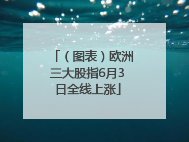 （图表）欧洲三大股指6月3日全线上涨