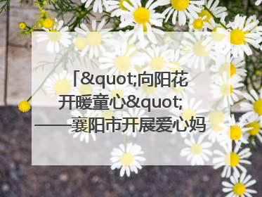 "向阳花开暖童心"——襄阳市开展爱心妈妈结对关爱留守困境儿童庆"六一"活动